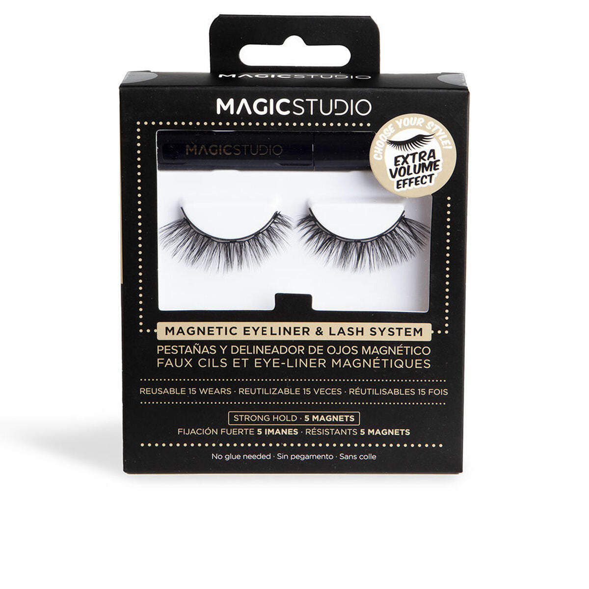 Set of false eyelashes Magic Studio Extra volume Magnetic 2 Pieces Magic Studio