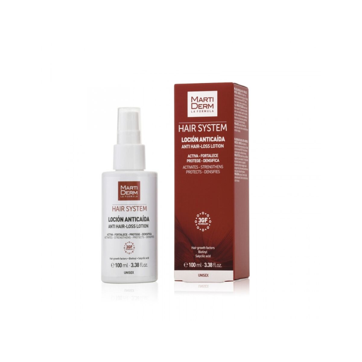 Anti-Hair Loss Lotion Martiderm HAIR SYSTEM 100 ml Martiderm