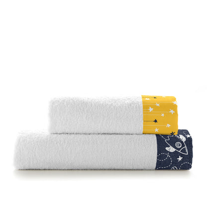 Towel set HappyFriday Mr Fox Starspace Multicolour 2 Pieces HappyFriday