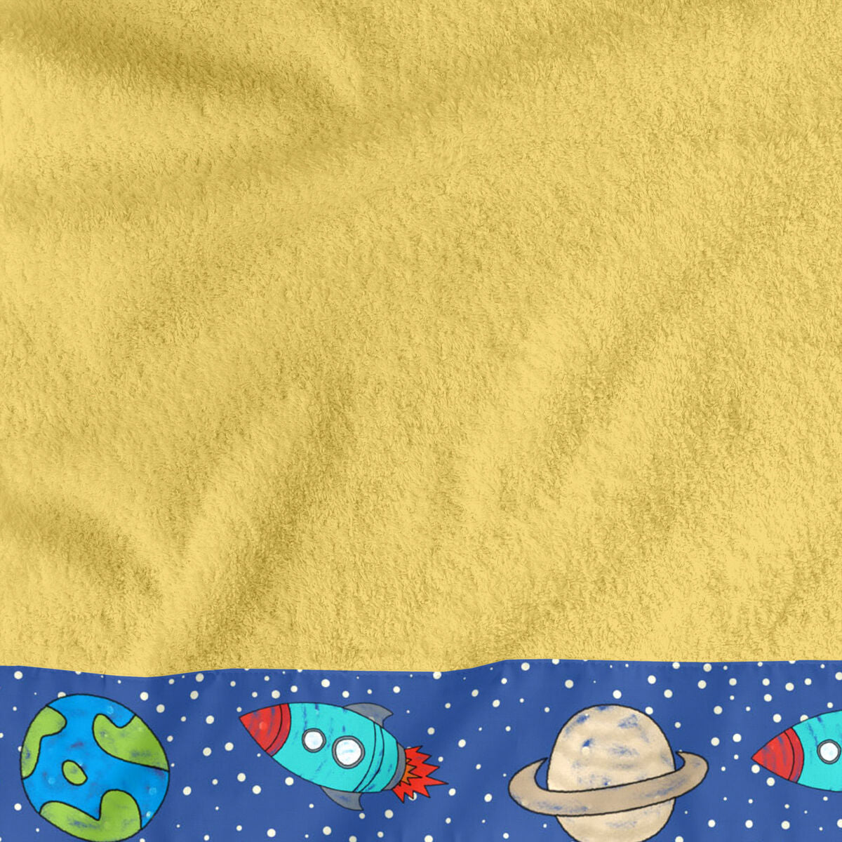 Towel set HappyFriday Mr Fox Space Rocket Mustard 2 Pieces HappyFriday