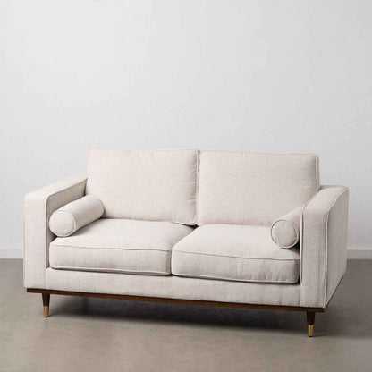 Sofa 172 x 89 x 91 cm Synthetic Fabric Beige Wood