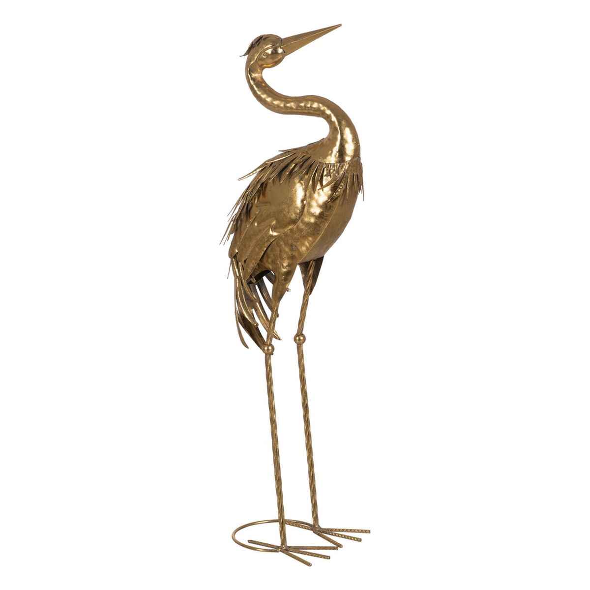 Decorative Figure Golden Heron 24 x 19 x 87 cm