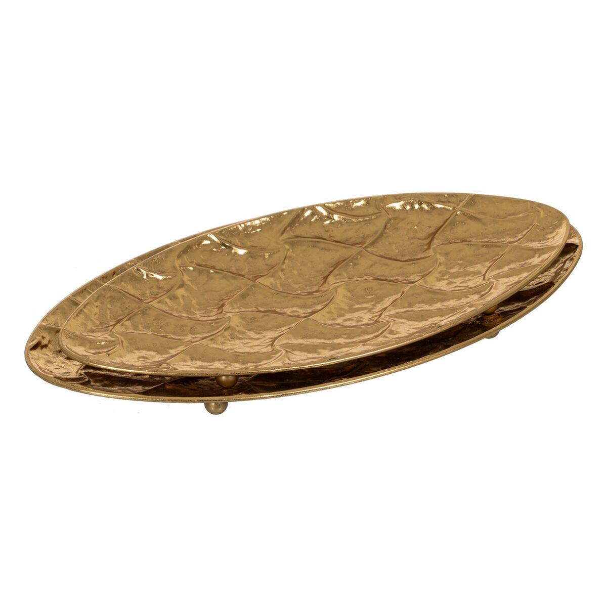 Snack tray Golden Iron 52 x 27 x 4 cm (2 Units)