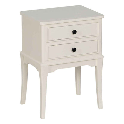 Nightstand White Pine MDF Wood 43 X 33 X 60 CM