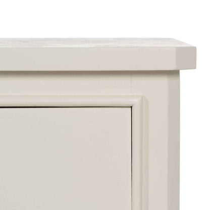 Nightstand White Pine MDF Wood 43 X 33 X 60 CM