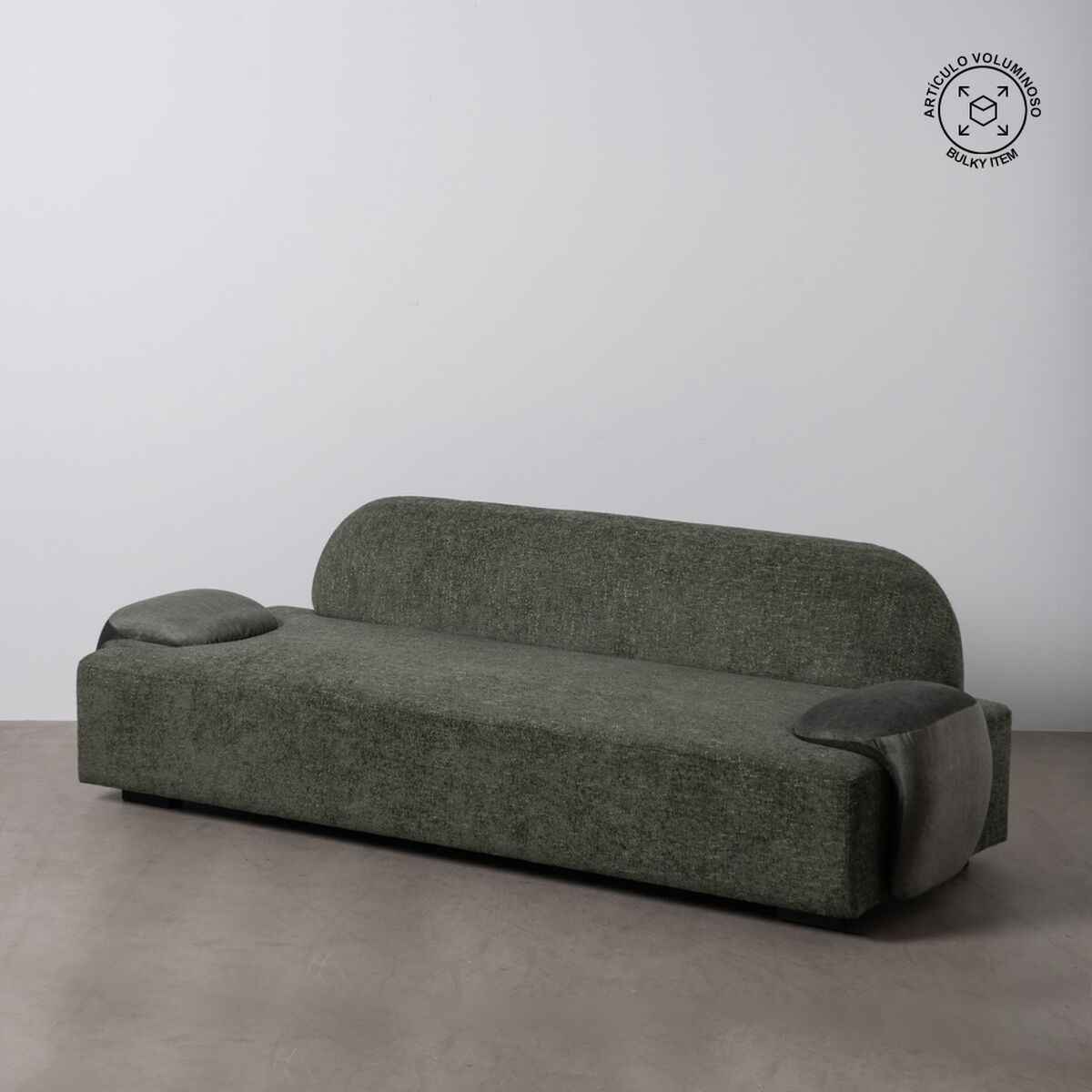 Sofa Green Wood Foam 222 x 92 x 70 cm