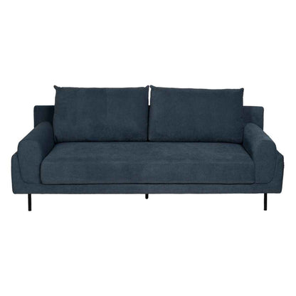 3-Seater Sofa Blue Wood 216 x 86 x 90 cm