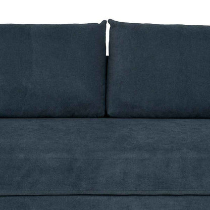 3-Seater Sofa Blue Wood 216 x 86 x 90 cm