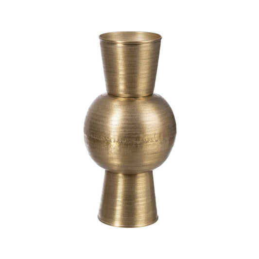 Vase Golden Aluminium 20,3 x 20,3 x 41,9 cm