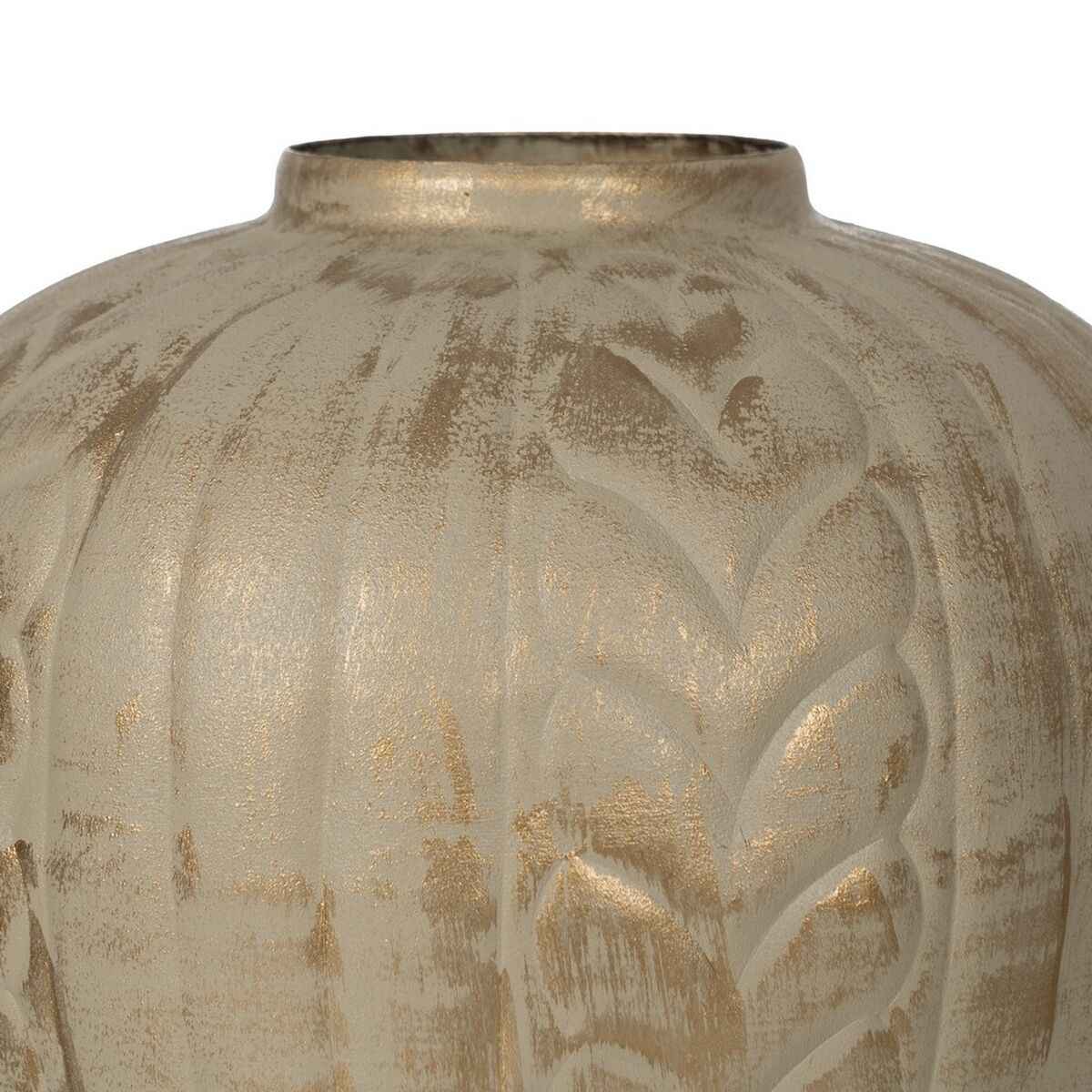 Vase Beige Golden Iron 25 x 25 x 33 cm