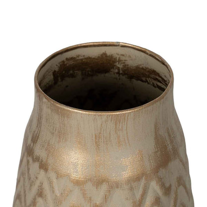 Vase Beige Golden Iron 21 x 21 x 34 cm