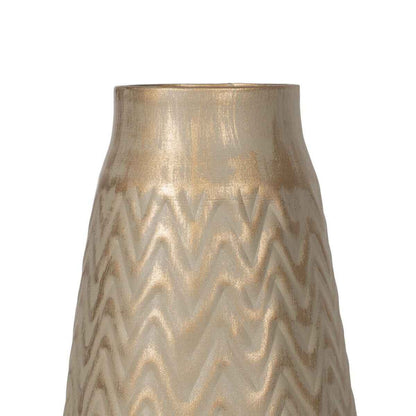 Vase Beige Golden Iron 21 x 21 x 34 cm