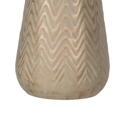 Vase Beige Golden Iron 21 x 21 x 34 cm