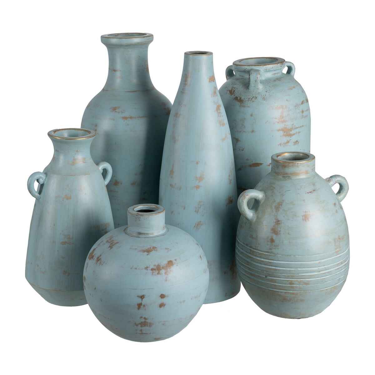 Vase Turquoise Terracotta 30 x 32 x 29 cm