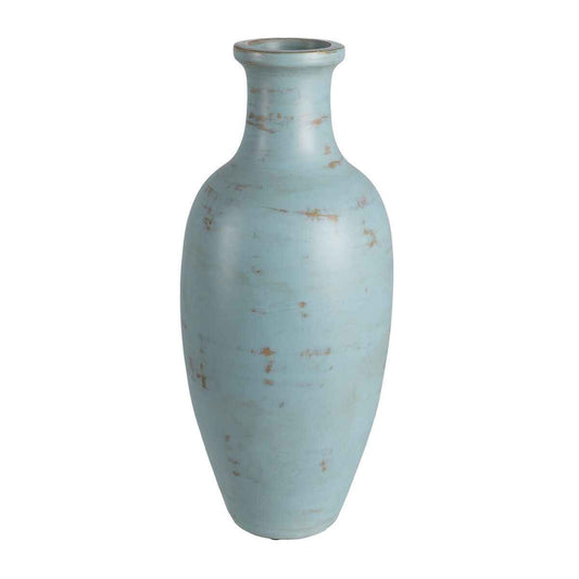 Vase Turquoise Terracotta 28 x 30 x 67 cm