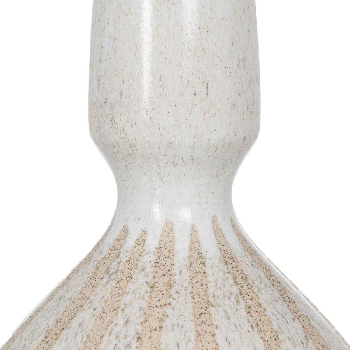 Vase White Beige Ceramic 21,8 x 21,8 x 40 cm