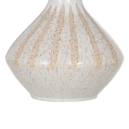 Vase White Beige Ceramic 21,8 x 21,8 x 40 cm