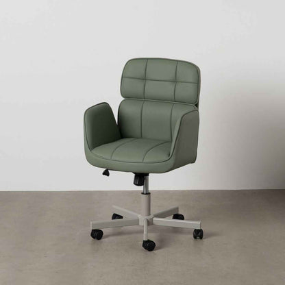 Dining Chair Green Grey Nylon Polyester Foam Wood Iron 57 x 60,5 x 85 cm