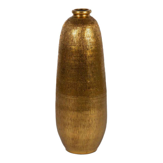 Vase Golden Ceramic 30 x 30 x 80 cm