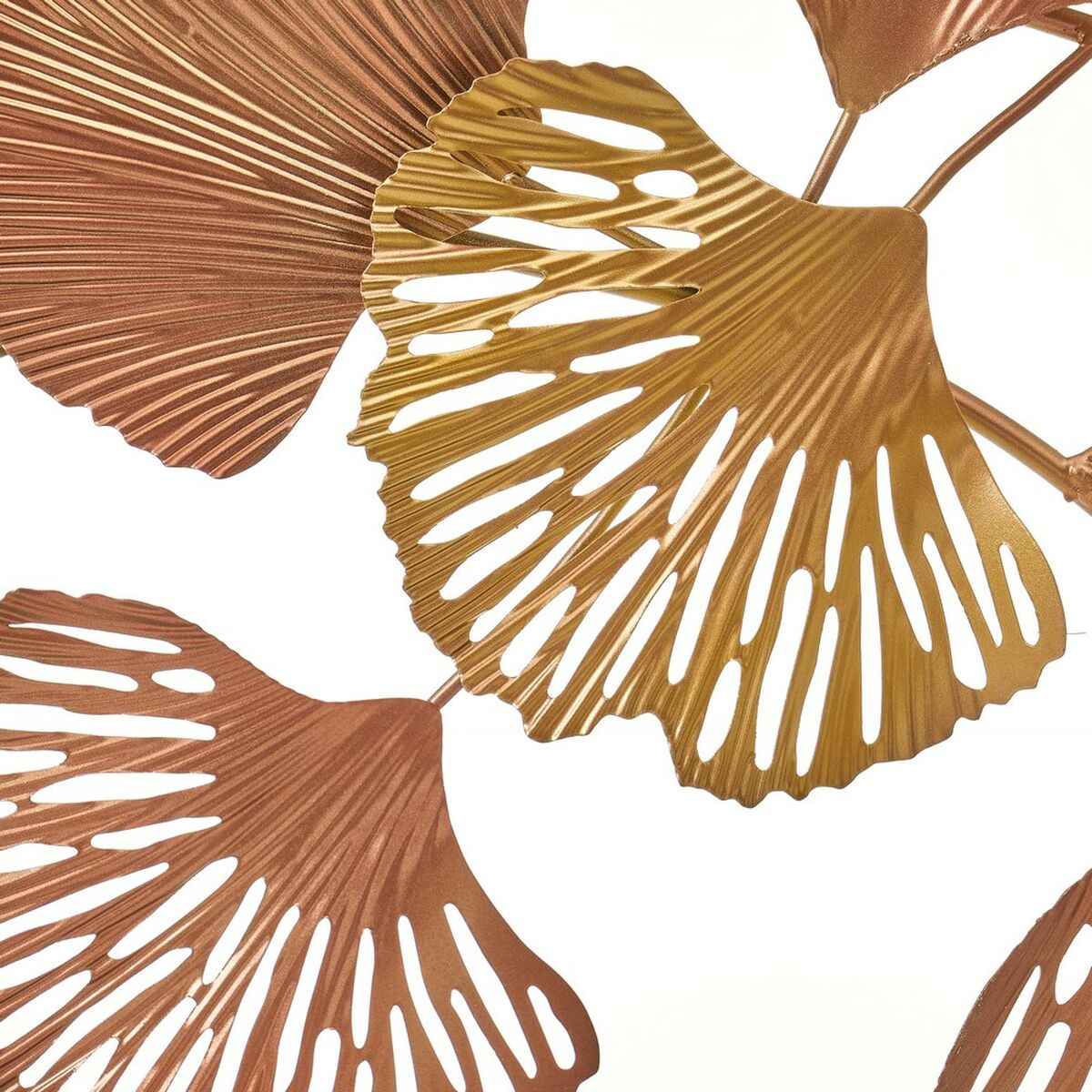 Wall Decoration Copper Golden Iron Flowers 100 x 4 x 48 cm