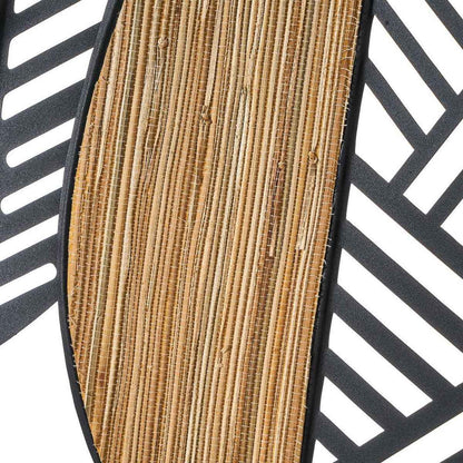 Wall Decoration Black Natural Iron Natural Fibre 81 x 4,5 x 102 cm