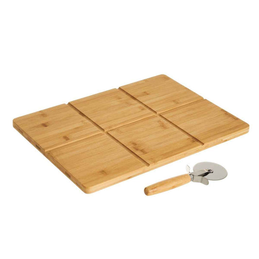 Pizza Cutter Natural Bamboo 40 x 30 x 1,5 cm