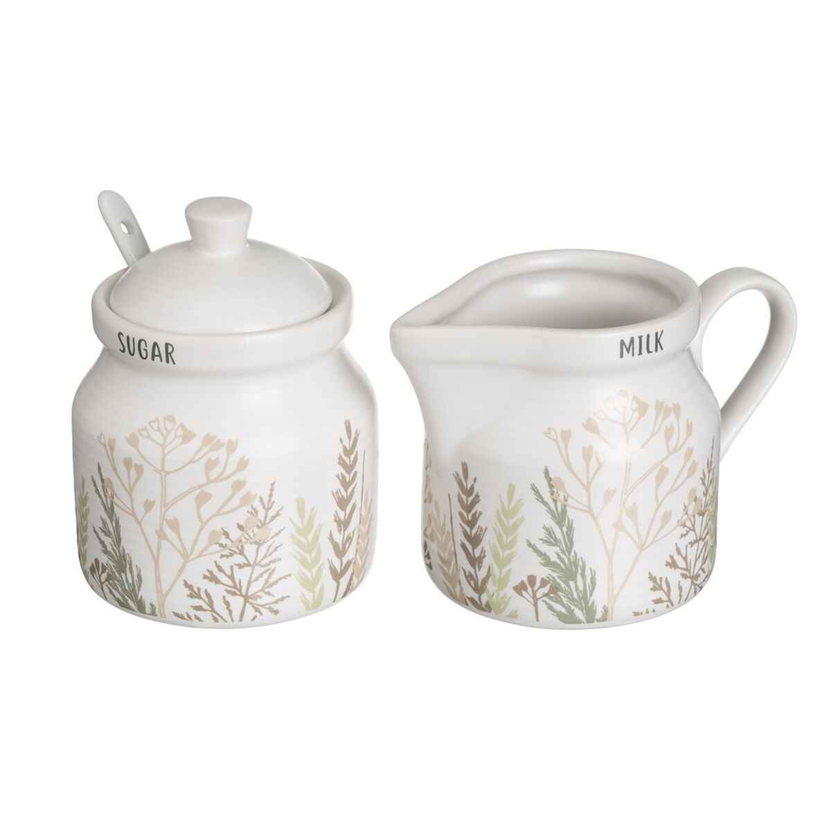 Milk jug and sugar bowl GRASS Multicolour Stoneware 250 ml 18,5 x 9 x 10 cm