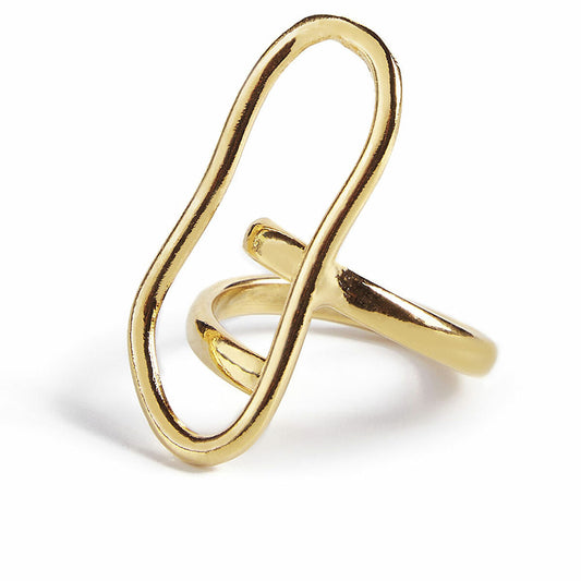 Ladies' Ring Shabama Chad Brass Flash gold-plated Adjustable Shabama