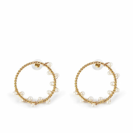 Ladies' Earrings Shabama Shima Brass gold-plated 4 cm Shabama