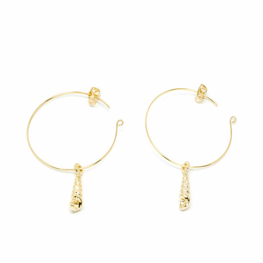 Ladies' Earrings Shabama Agulla Brass gold-plated 3,5 cm Shabama