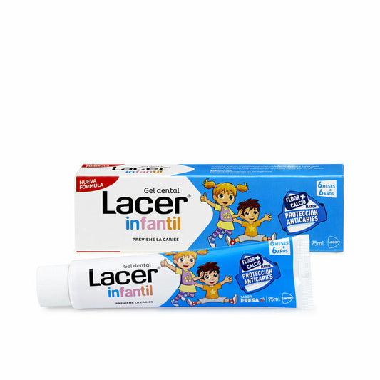 Toothpaste Lacer Children's Strawberry (75 ml) Lacer