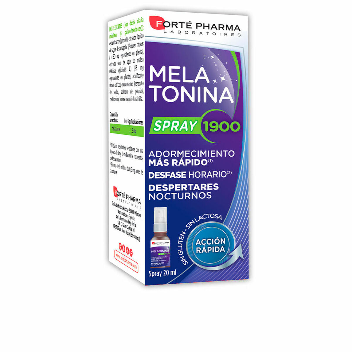 Insomnia supplement Forté Pharma Melatonin 20 ml Forté Pharma