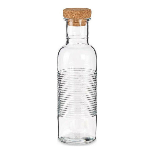 Bottle Hoop Transparent 1,07 L Natural Cork Glass