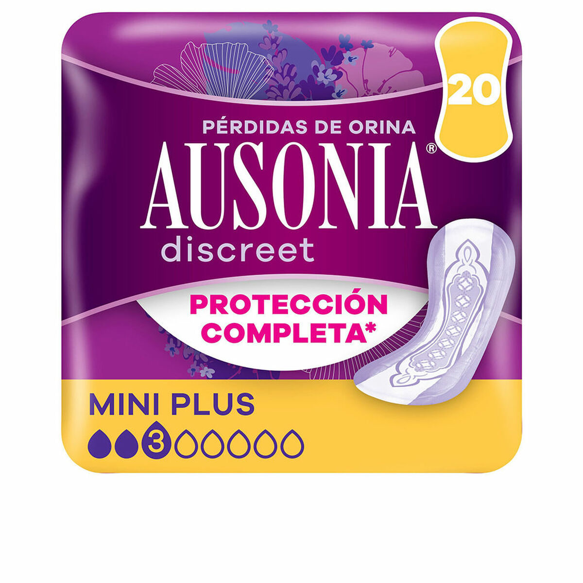 Incontinence Sanitary Pad Ausonia Discreet mini 20 Units Ausonia