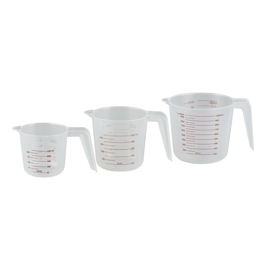 Measuring Jug 250 ml 500 ml 1 L polypropylene (3 Pieces)