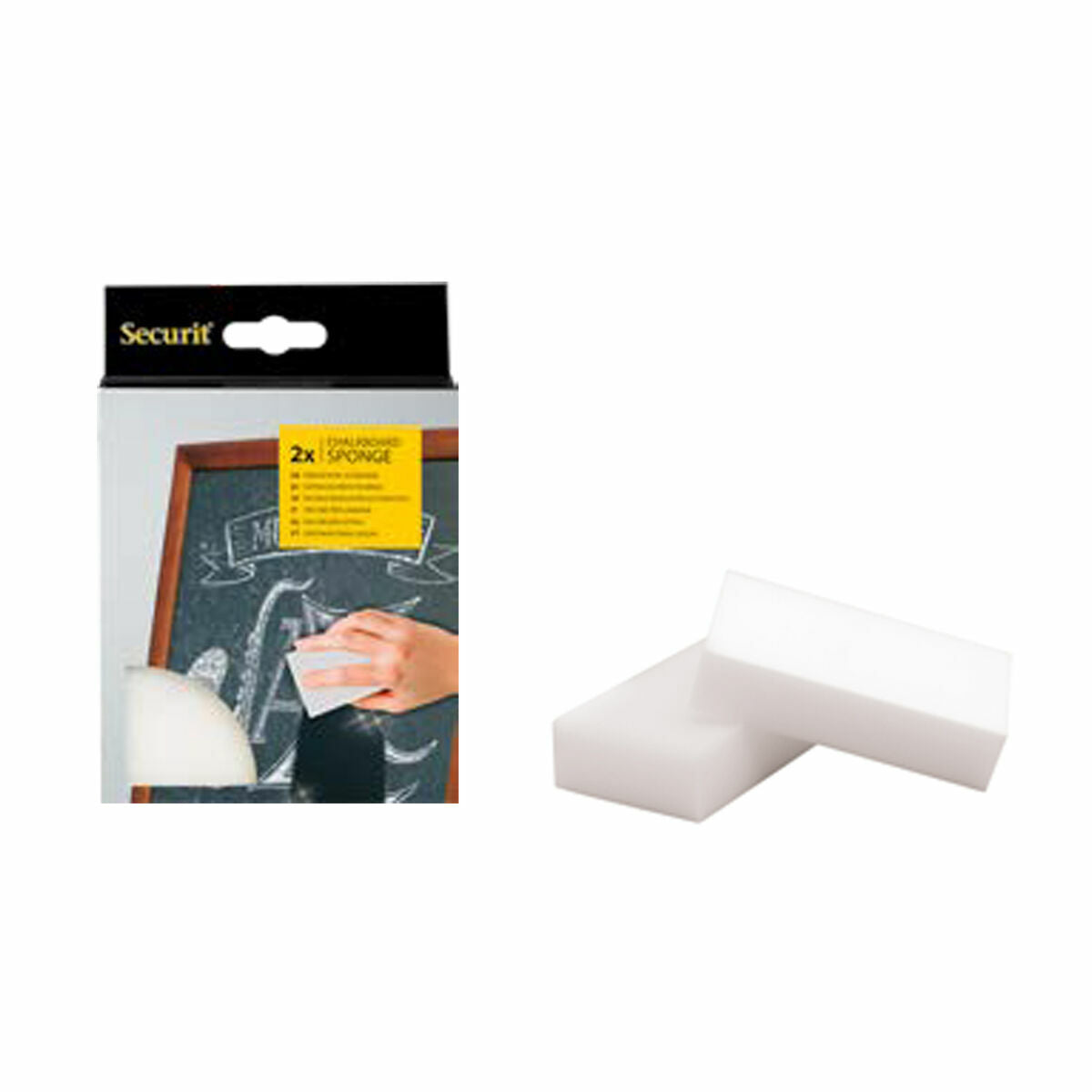 Board eraser Securit Melamin 2,5 x 6 x 10,5 cm 2 Units Securit