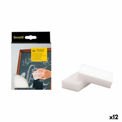 Board eraser Securit Melamin 2,5 x 6 x 10,5 cm 2 Units Securit