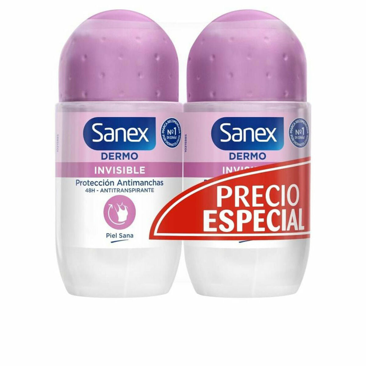 Roll-On Deodorant Sanex Invisible 2 x 50 ml Sanex