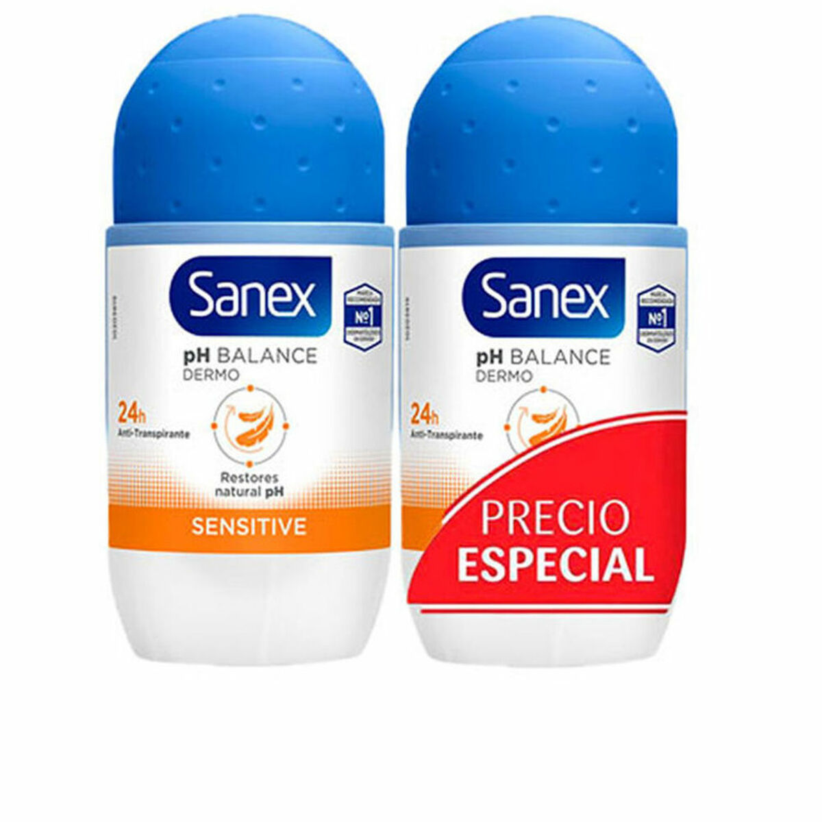 Roll-On Deodorant Sanex Sensitive 2 x 50 ml Sanex