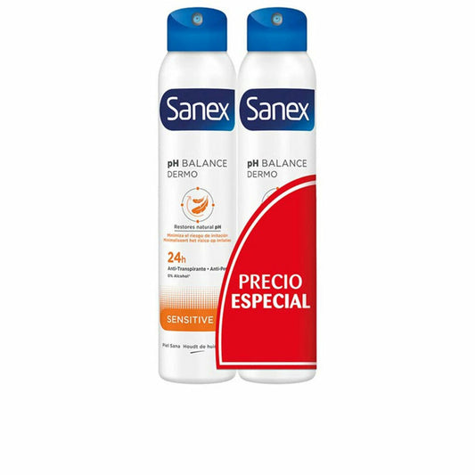 Spray Deodorant Sanex Sensitive 2 Units 200 ml Sanex