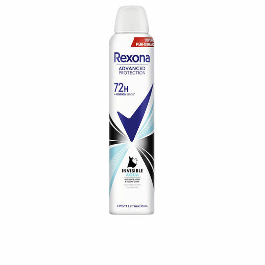 Spray Deodorant Rexona Invisible Aqua 200 ml Rexona