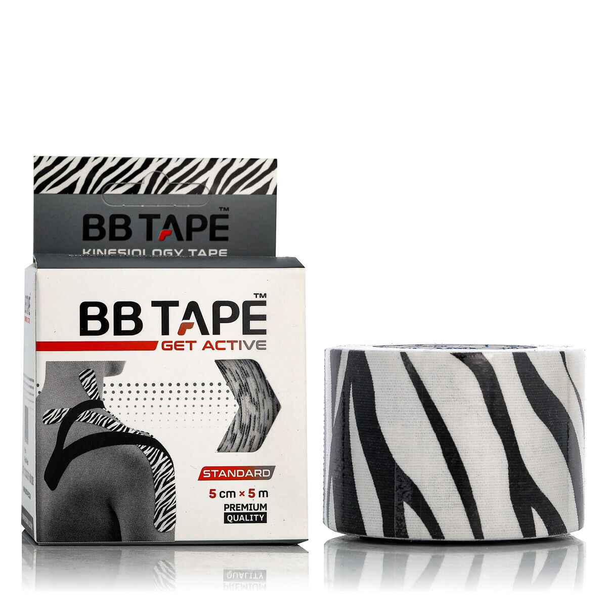 Kinesiology tape Get Active Zebra 5 cm x 5 mm