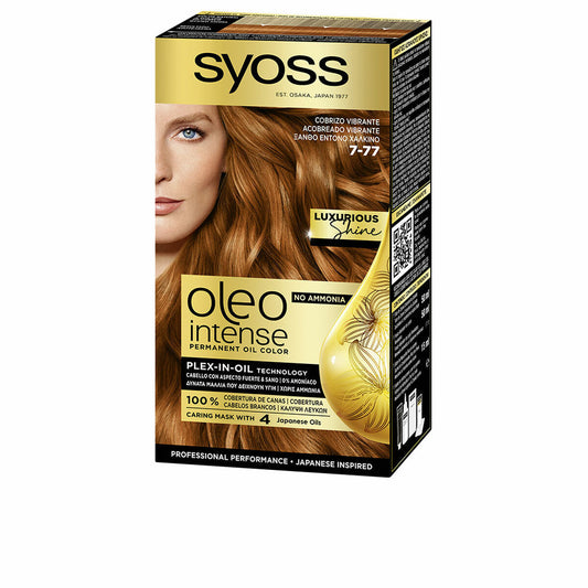 Permanent Dye Syoss Oleo Intense Ammonia-free Nº 7-77 Burning Copper Syoss