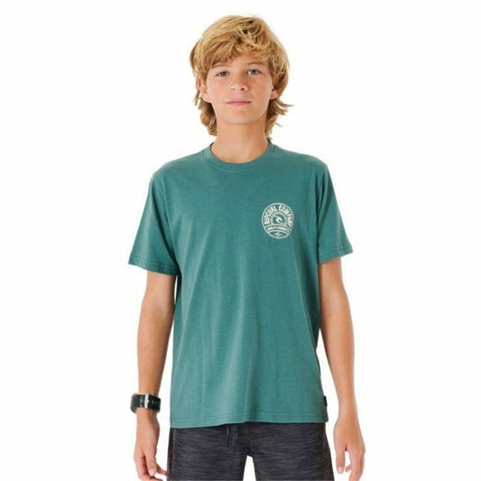 Children’s Short Sleeve T-Shirt Rip Curl Stapler  Blue