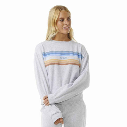 Women’s Sweatshirt without Hood Rip Curl High Tide Surf Crew Grey