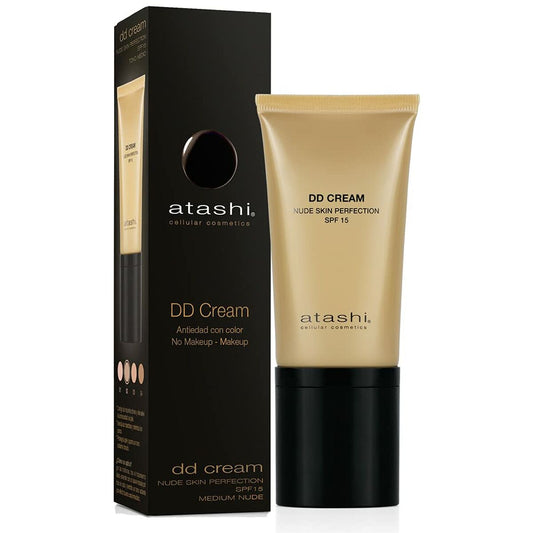 Sun Protection with Colour Atashi PT0905ES0007 DD Cream Spf 15 Medium 50 ml Atashi