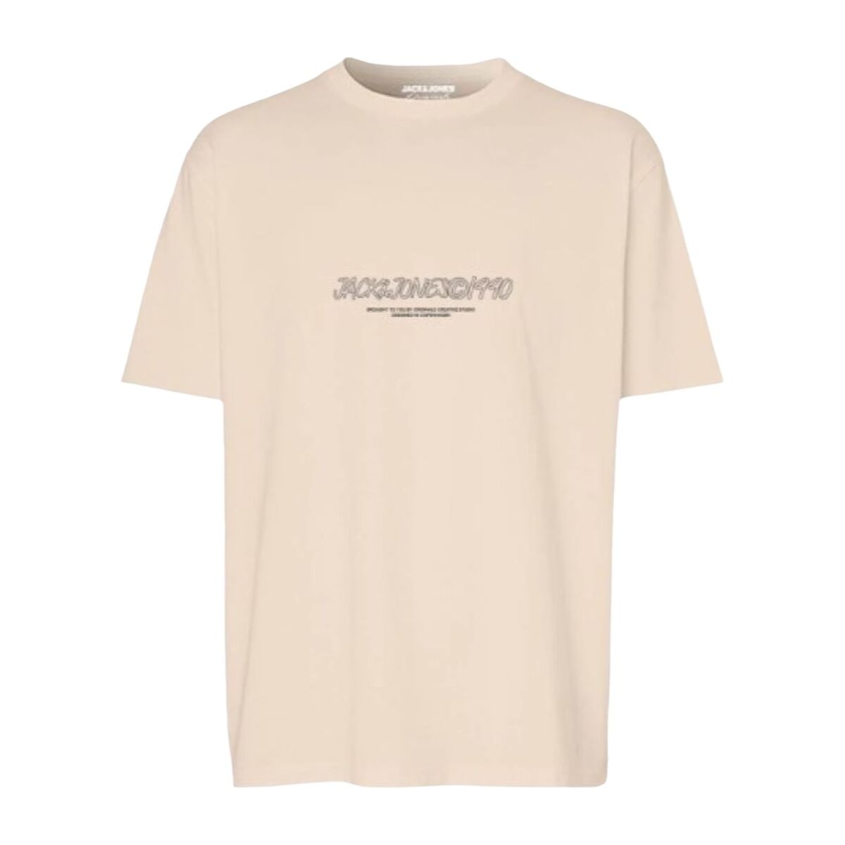 Men’s Short Sleeve T-Shirt Jack & Jones JORBRONX TEE SS CREW NECK FST 12263936 Beige Jack and Jones