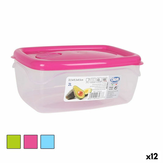 Hermetic Lunch Box Dem Rectangular 22,5 x 15,5 x 9,5 cm (12 Units)