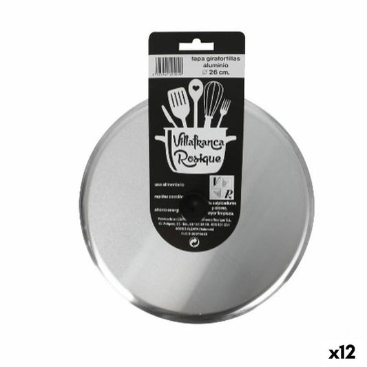 Frying Pan Lid VR Silver Ø 27 cm Aluminium (12 Units)