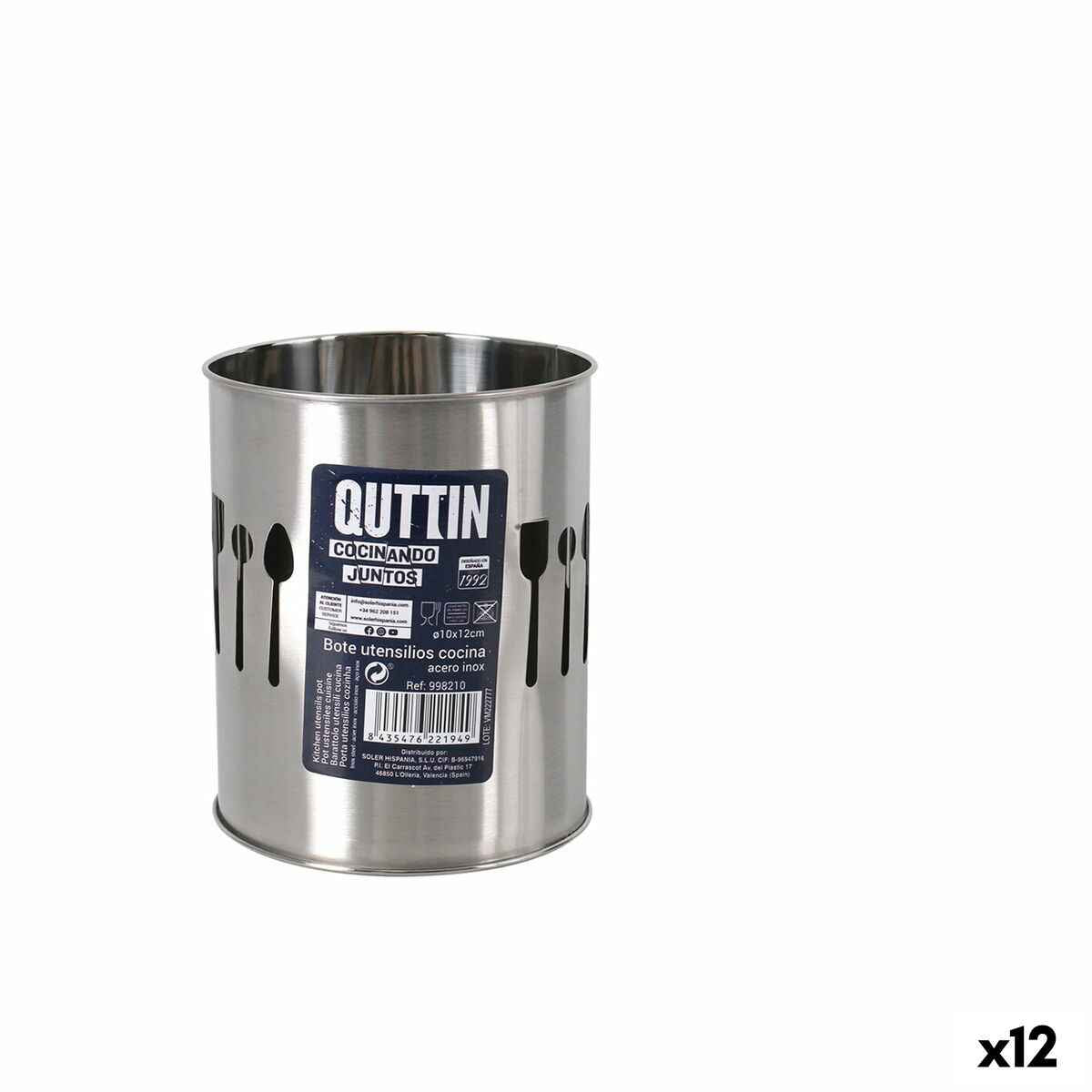 Cutlery Organiser Quttin Quttin Stainless steel ø 10,3 x 12,2 cm (12 Units)